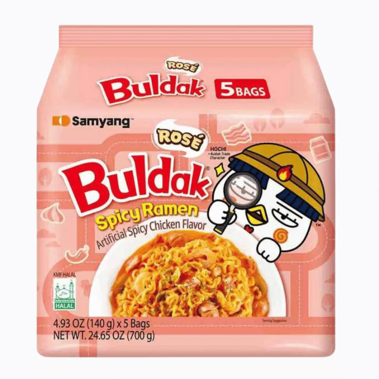 Samyang Rose Buldak Hot Chicken Flavor Ramen Family Pack