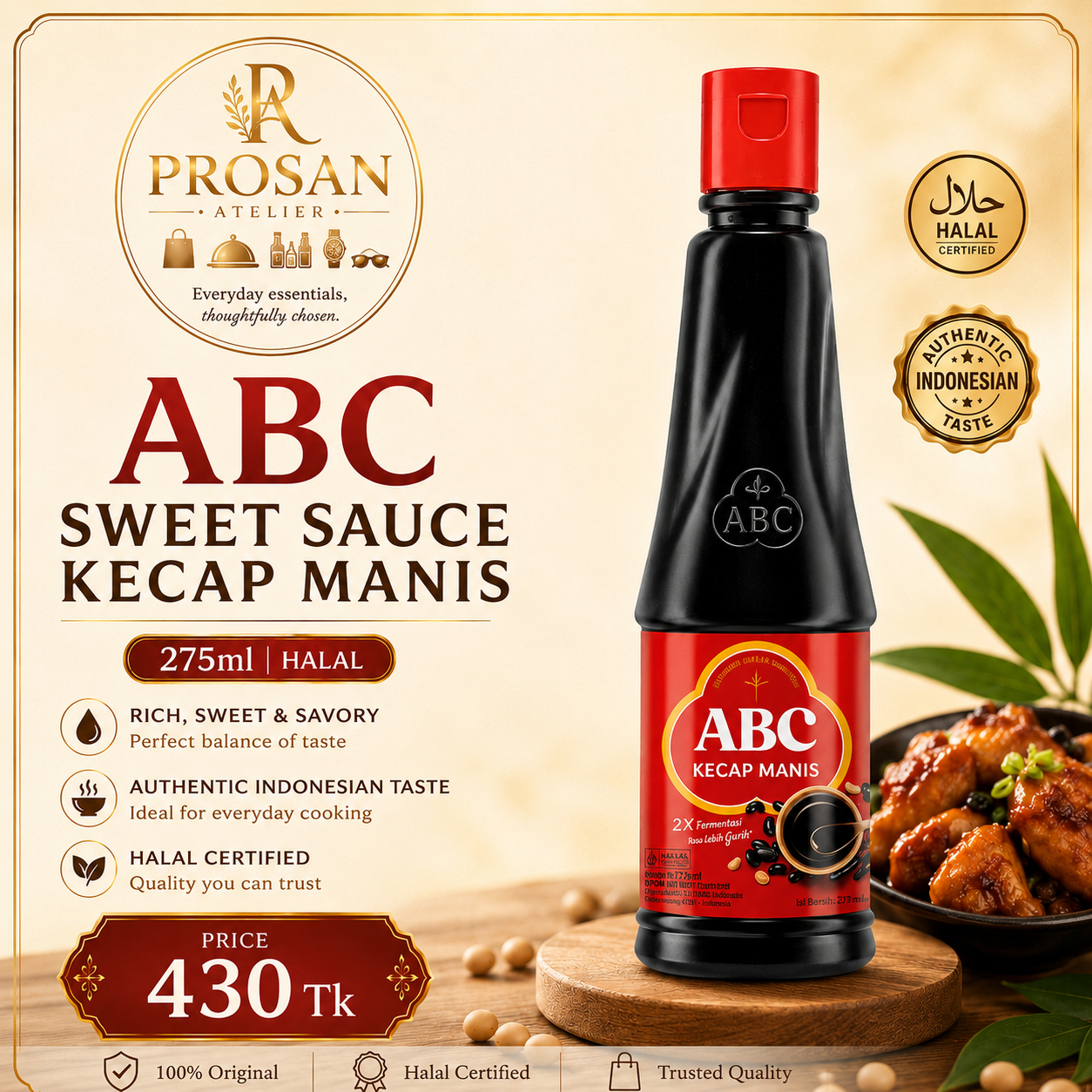 ABC Sweet Sauce Kecap Manis 275ml (Halal)