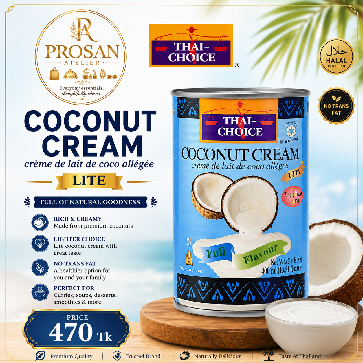 Thai Choice Coconut Cream 400ml