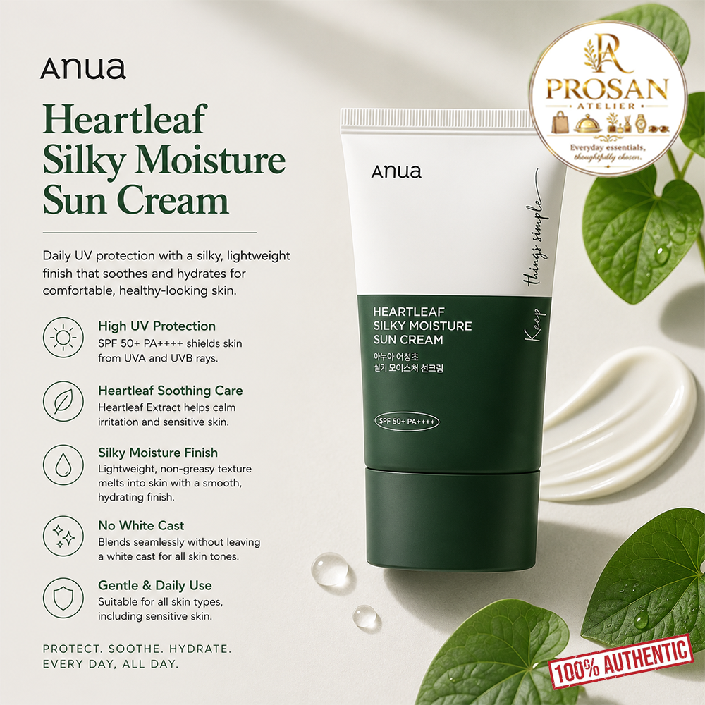 Anua Heartleaf Silky Moisture Sunscreen Spf50+Pa++++ - 50ml