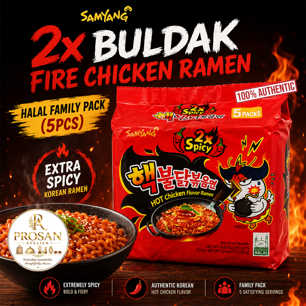Samyang 2x Buldak Hot Chicken Ramen Halal Family Pack