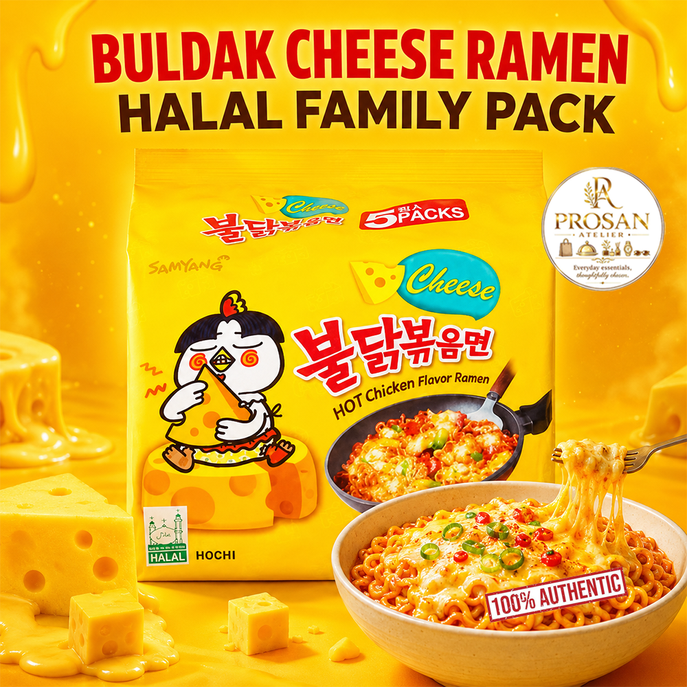Samyang Buldak Fire Chicken Cheese Ramen Halal Family Pack