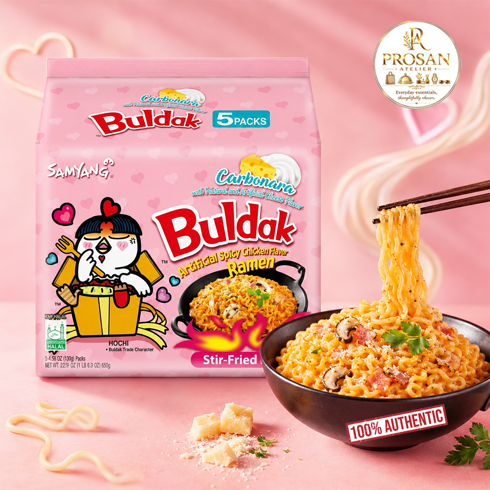 Samyang Buldak Fire Chicken Carbonara Ramen Halal Family Pack