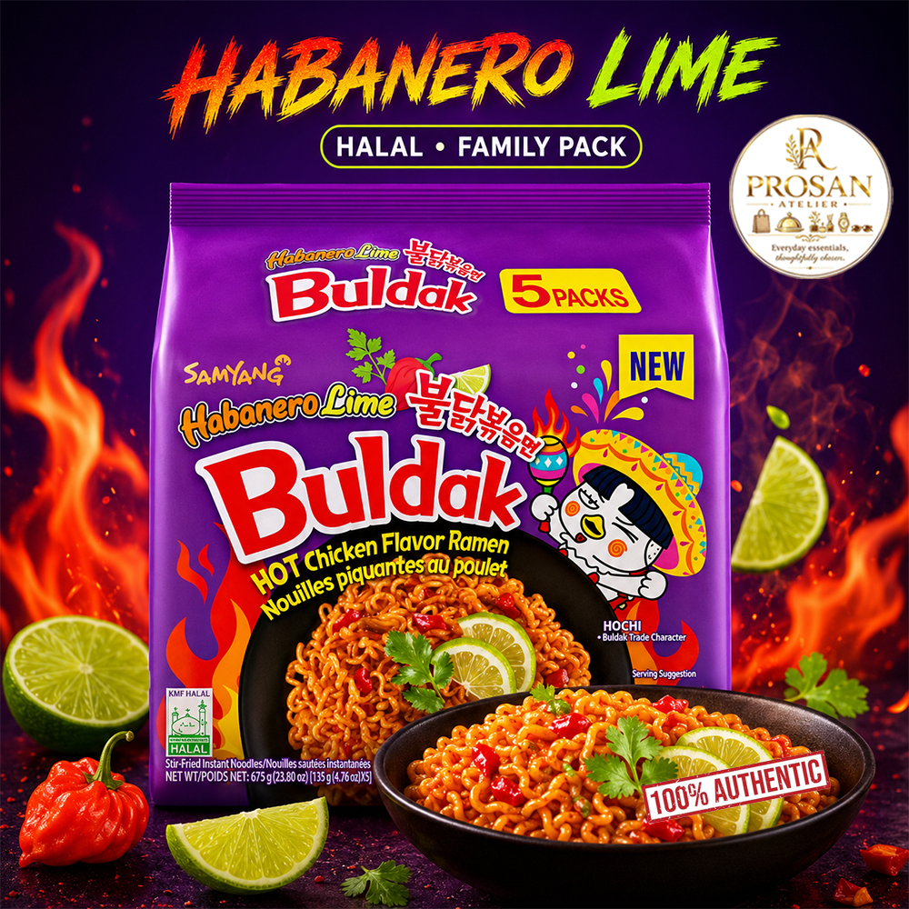 Samyang Buldak Hot Chicken Habanero Lime Ramen Halal Family Pack