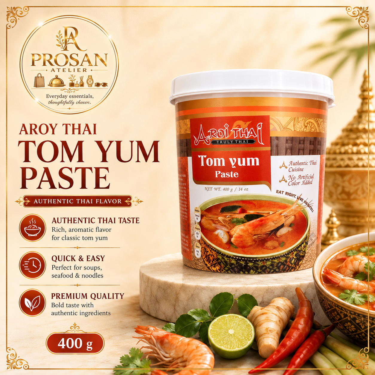 Aroi Thai Tom Yum Paste 400g