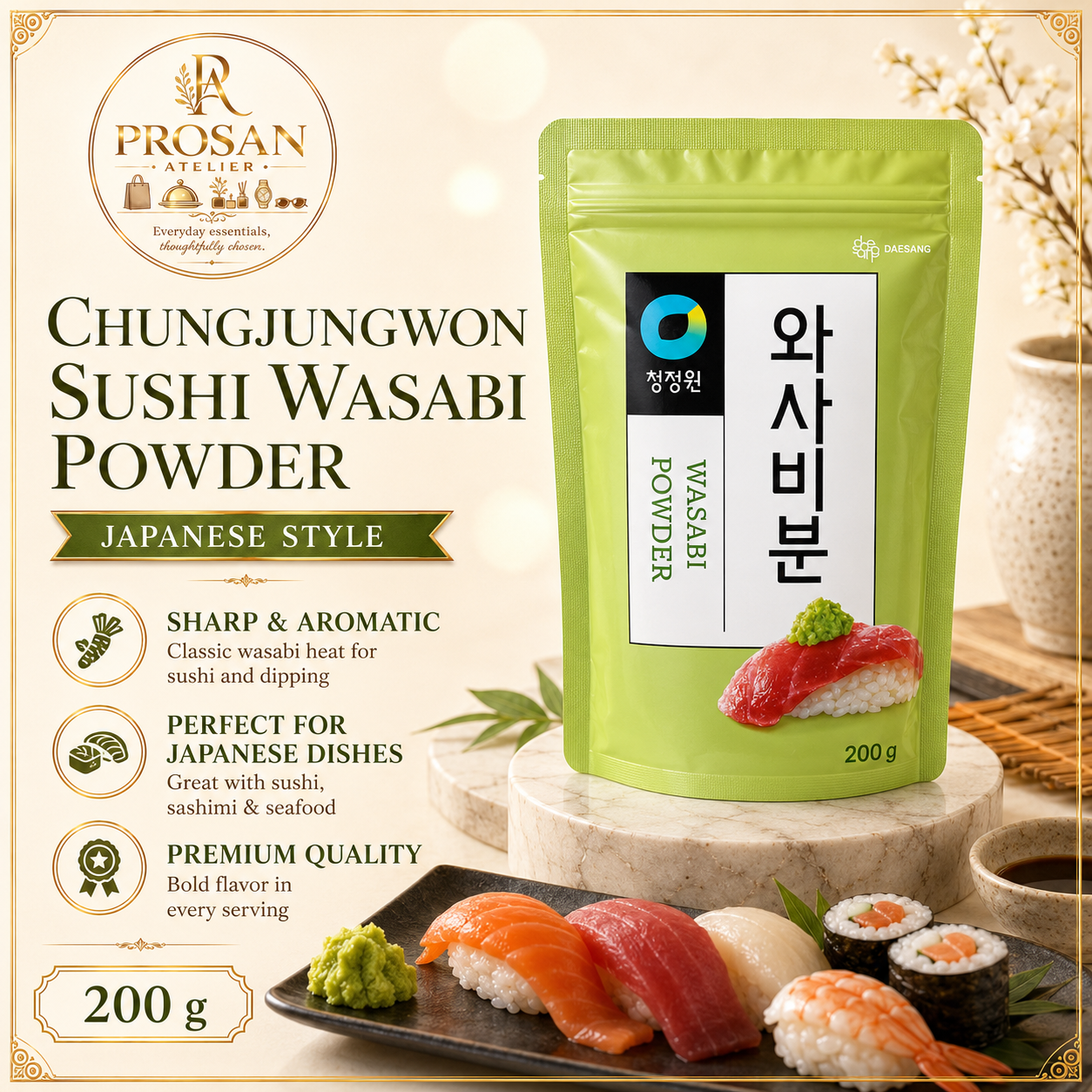 Chungjungwon Sushi Wasabi Powder 200g