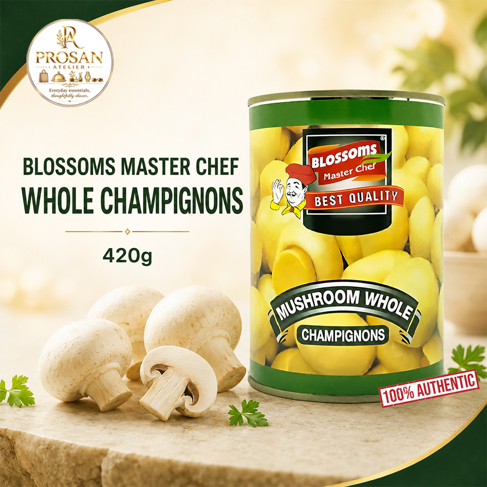 Blossoms Master Chef Best Quality Whole Champignons Mushroom Can- 420g