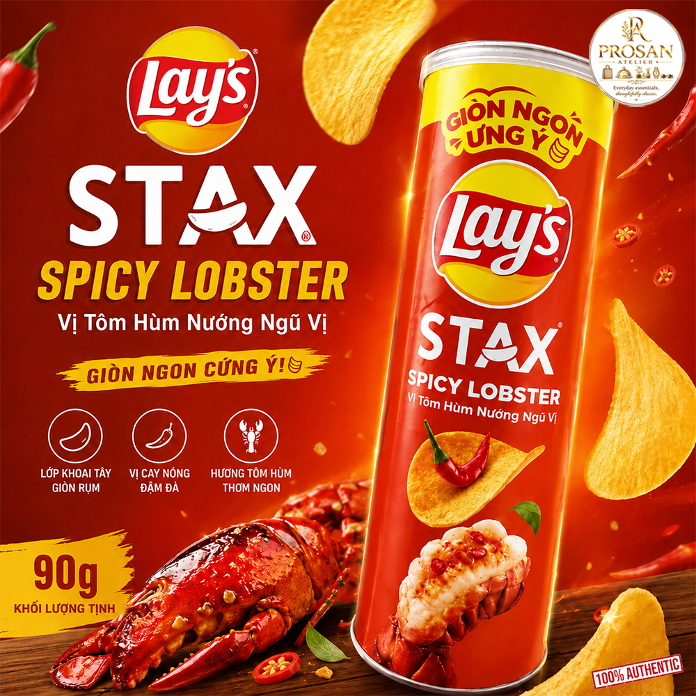 Lay’s Stax Spicy Lobster Flavor Potato Chips 90g