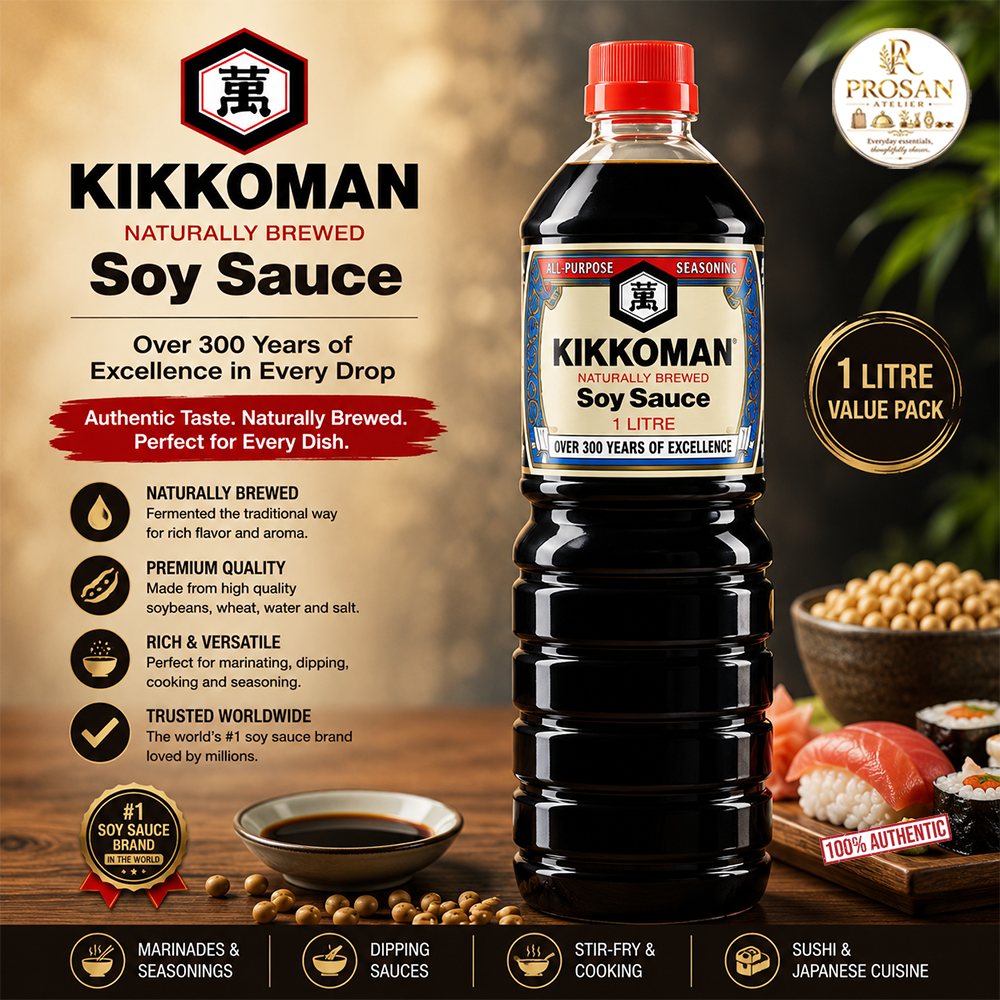 Kikkoman Naturally Brewed Soy Sauce 1 Litre