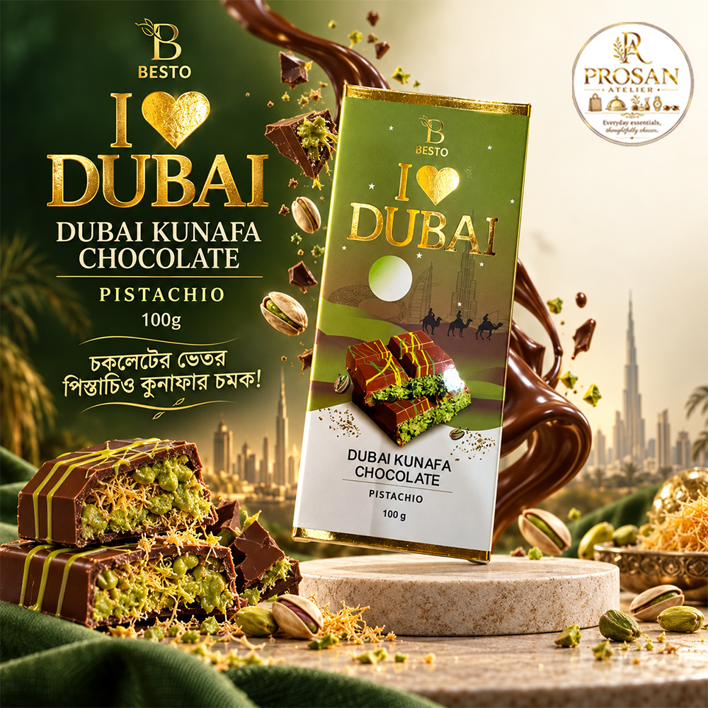 BESTO DUBAI CHOCOLATE PISTACHIO KUNAFA 100 GM