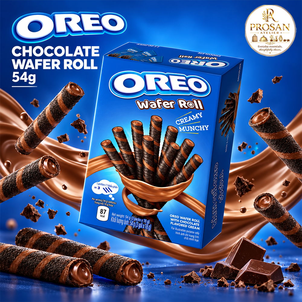 Oreo Chocolate Flavored Wafer Roll 54g