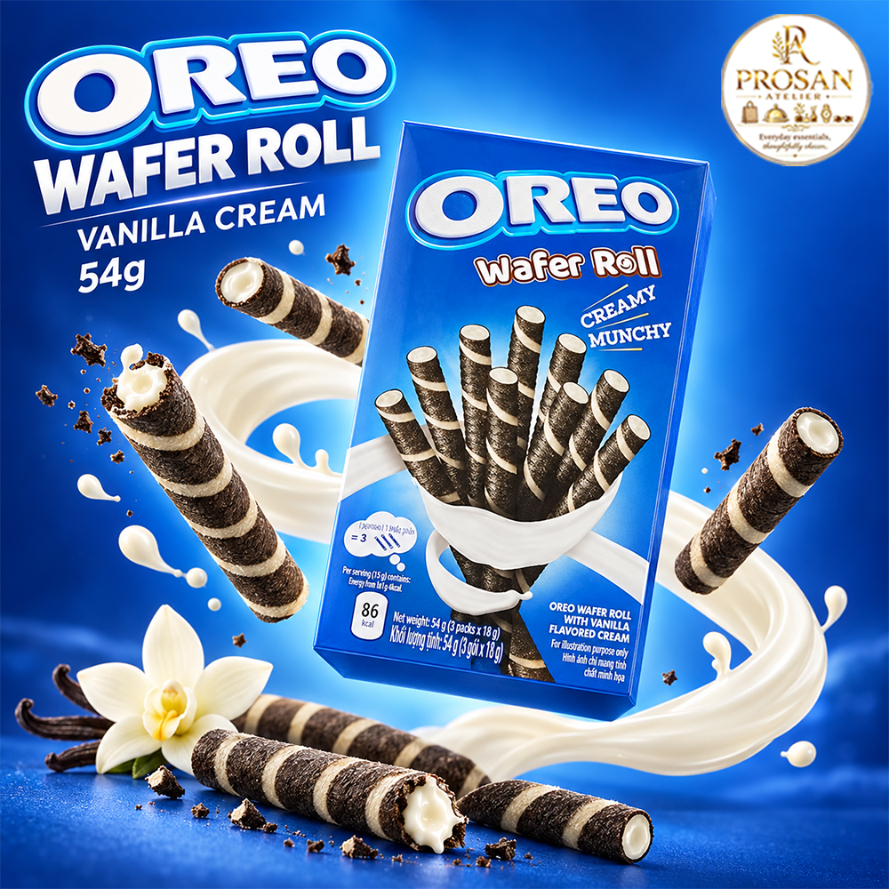 Oreo Vanilla Flavored Wafer Roll 54g