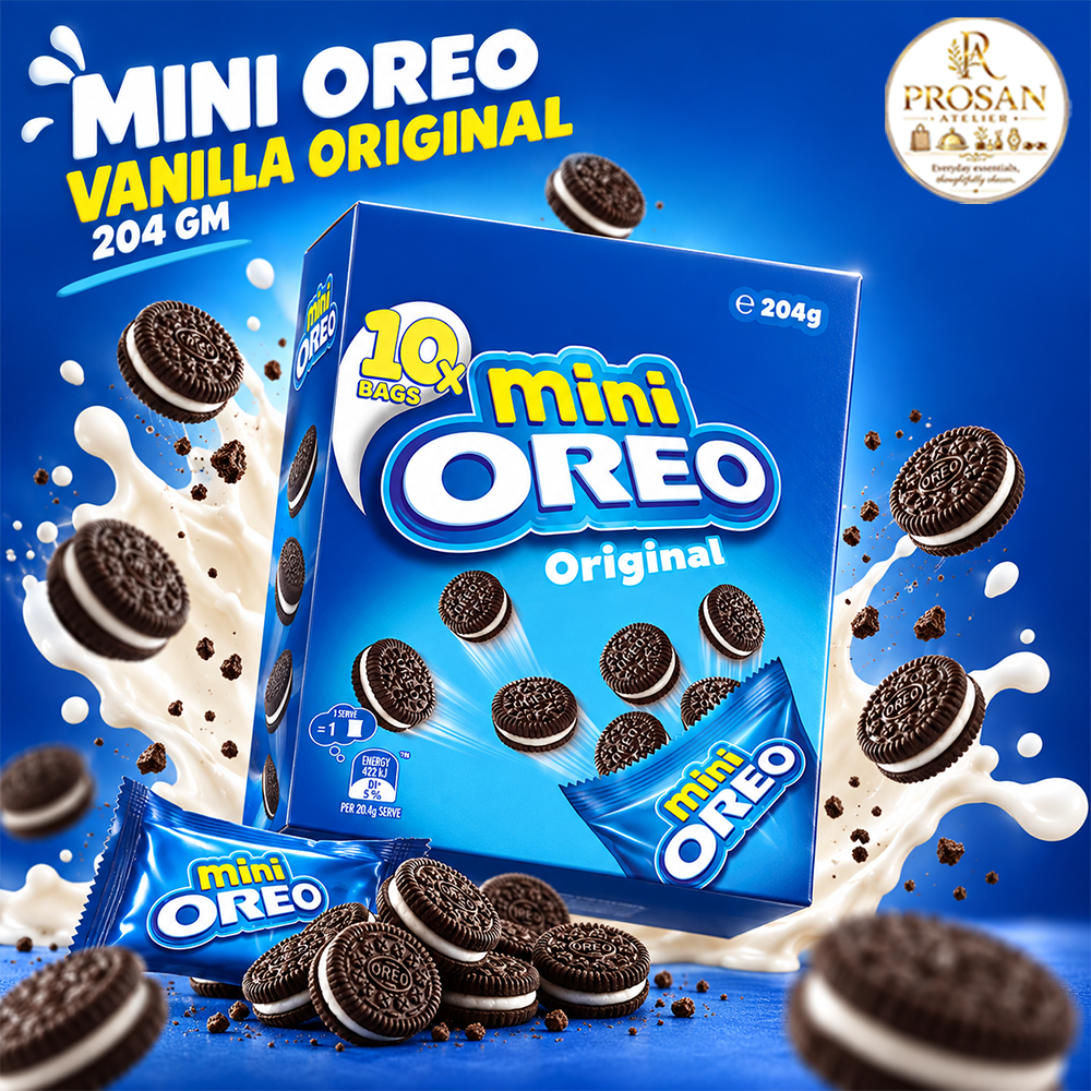 Oreo Mini Original Vanilla Cream Sandwich Biscuits 204g