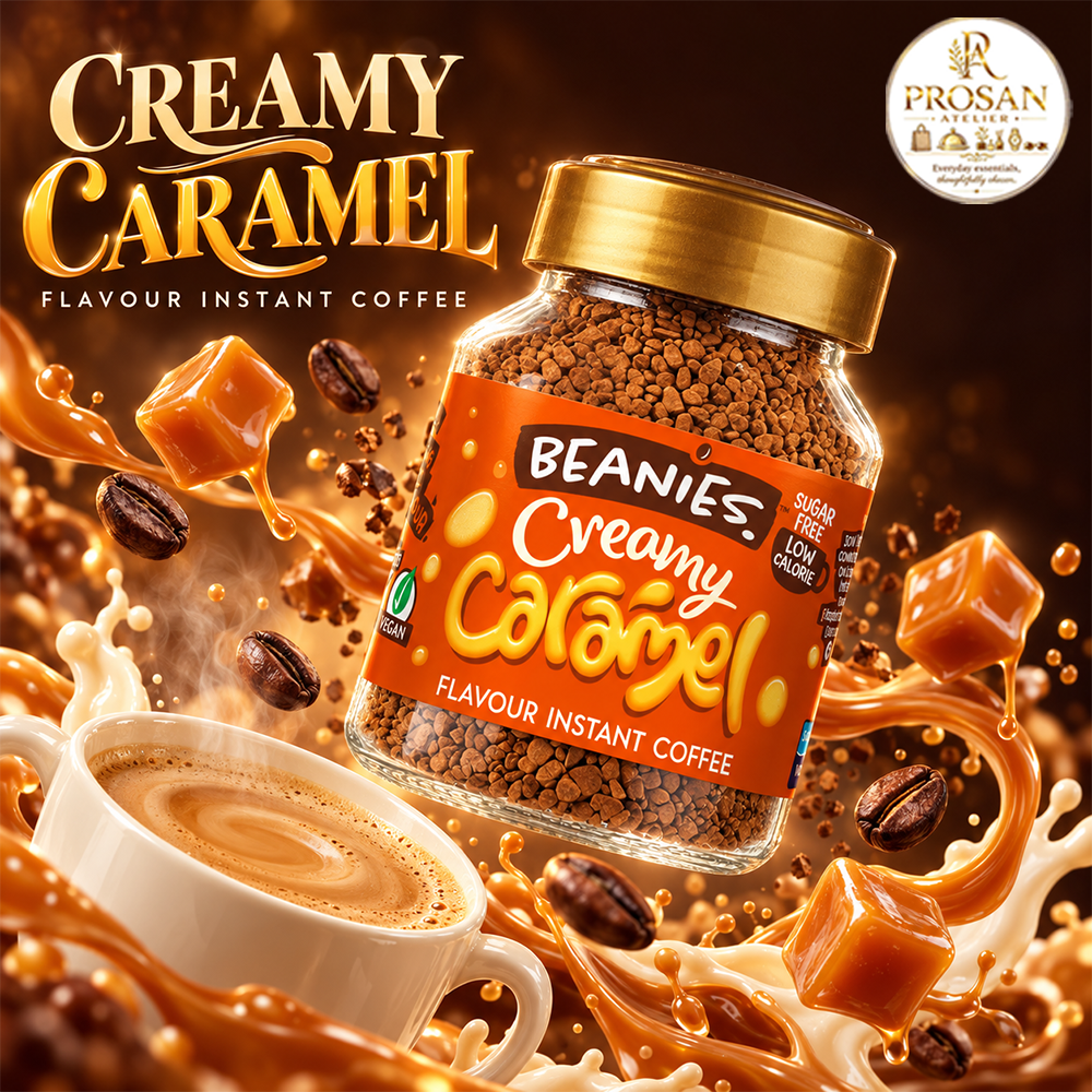 Beanies Creamy Caramel Flavour Instant Coffee